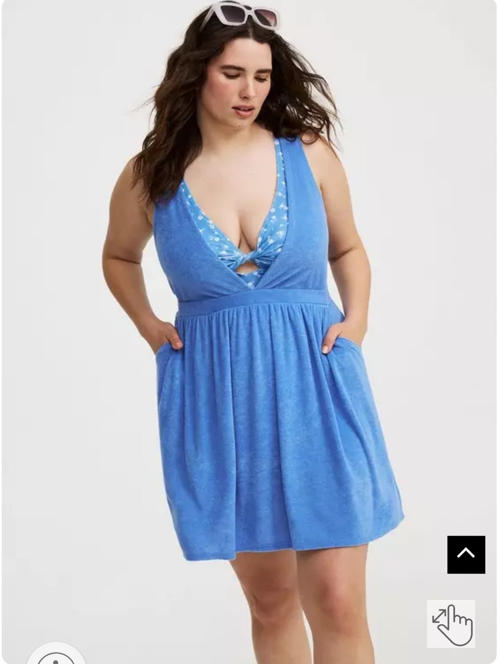 NWT torrid Terry Plunge Cover-Up Mini Dress